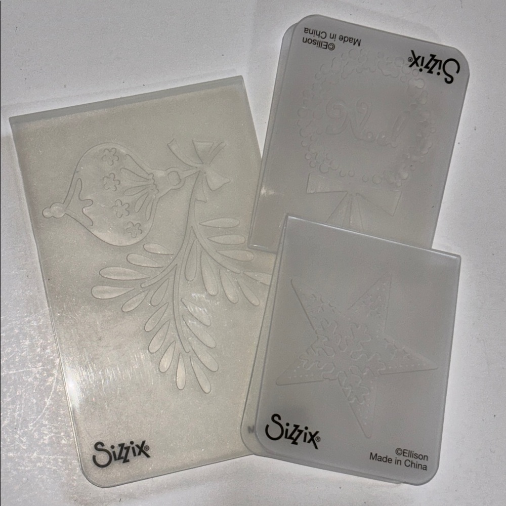 Sizzix Holiday Embossing Folders - Clear Sizzix Folders Holiday Embossing Set